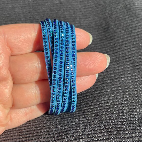 Retired Touchstone Crystal Wrap-Star Bracelet Cobalt Blue - NEW NIB - Picture 4 of 9